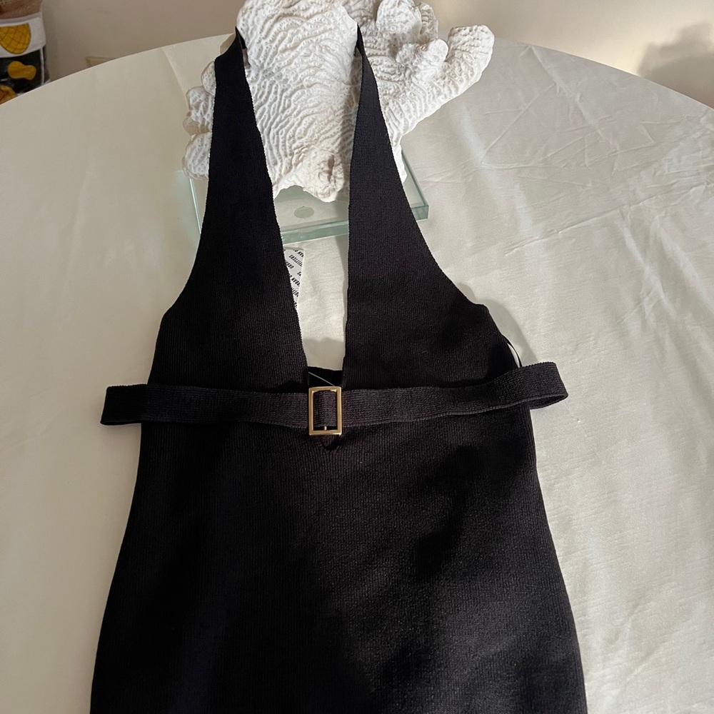 Silence + Noise Black Backless Dress